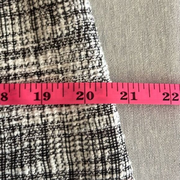 Shelby & Palmer Size 12 Black White Tweed A-Line Dress Short Sleeve Buttons Zip - Picture 13 of 14